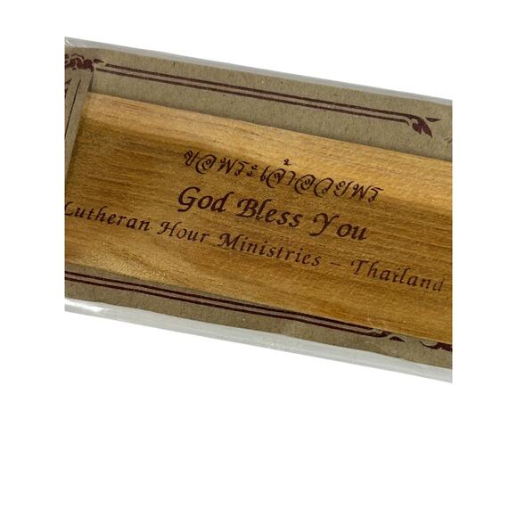 Wooden Elephant Bookmark New Thailand God Bless You Lutheran Thailand - Picture 3 of 5